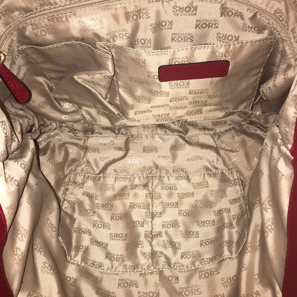 Michael Kors Red Leather Handbag - Picture 7 of 8